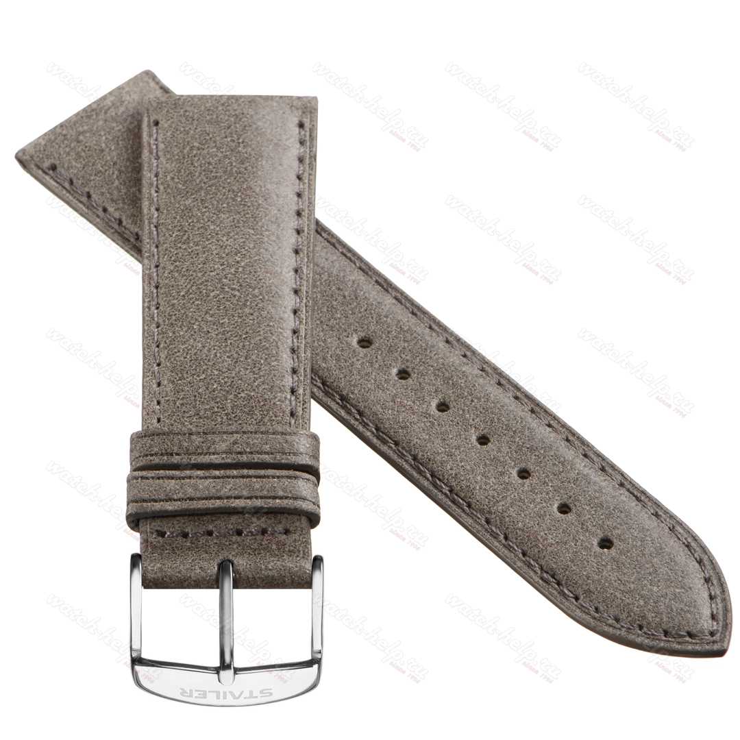 Картинка Stailer Premium 6067 Vintage - ремешок для часов синий, итальянская кожа растительного дубления, гладкий, Германия
