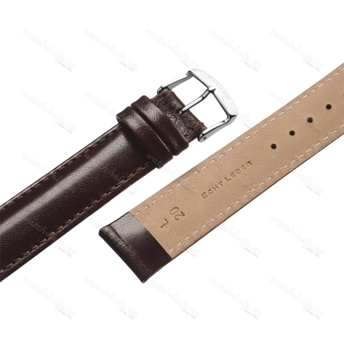 Картинка Stailer Premium 3312 Chrono - ремешок для часов коричневый, итальянская кожа растительного дубления, гладкий, Германия