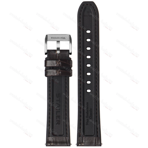 Картинка РStailer Premium 6192 Max endurance classic - ремешок для часов коричневый, итальянская кожа растительного дубления, аллигатор, Германия