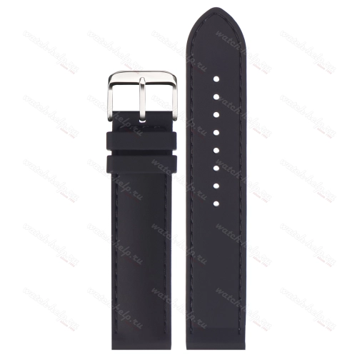 Картинка BC127 - ремешок для часов чёрный, силикон, Китай