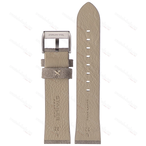 Картинка Stailer Premium 5734 Alaska - ремешок для часов серый, итальянская кожа растительного дубления, замша, Германия