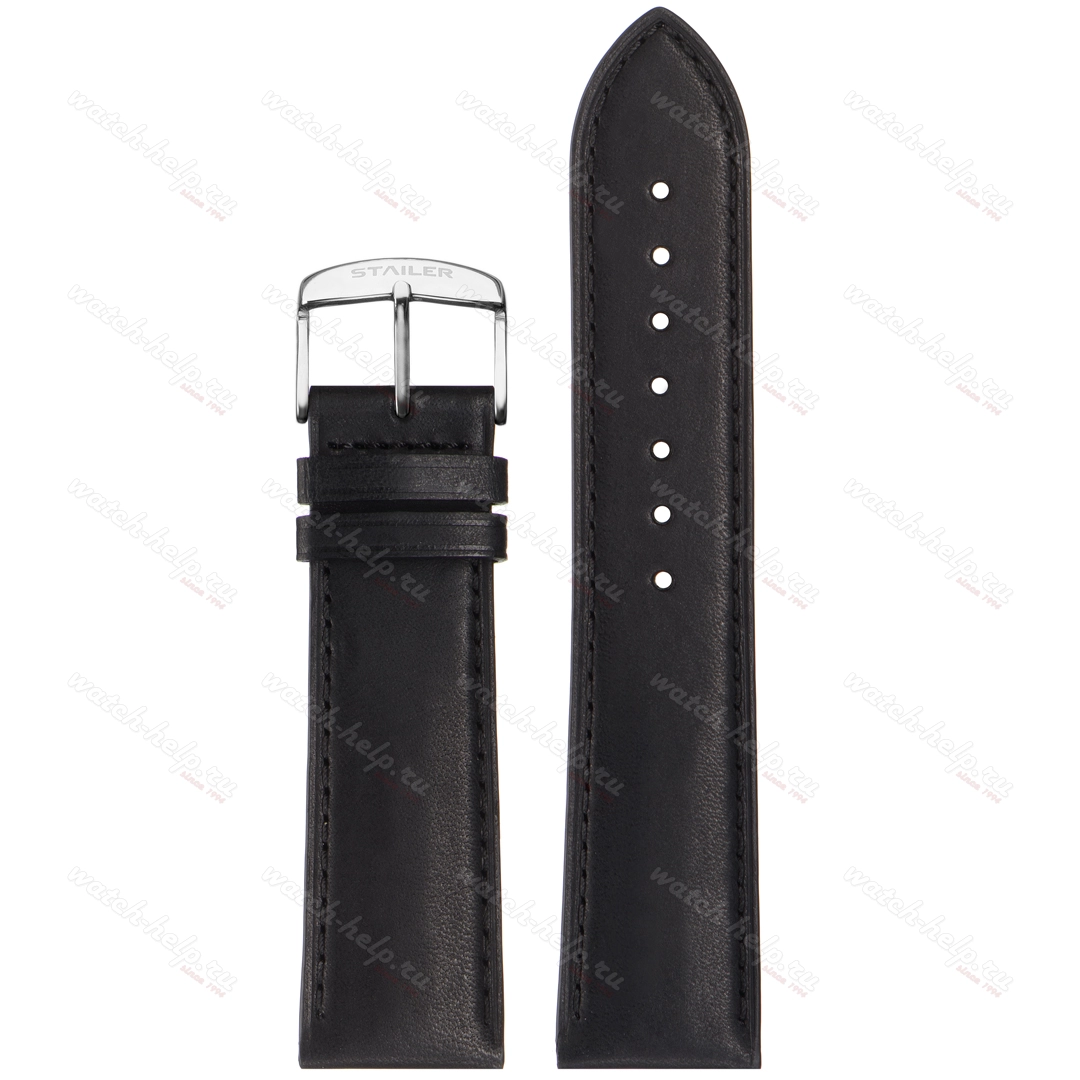 Картинка Stailer Premium 6067 Vintage - ремешок для часов синий, итальянская кожа растительного дубления, гладкий, Германия