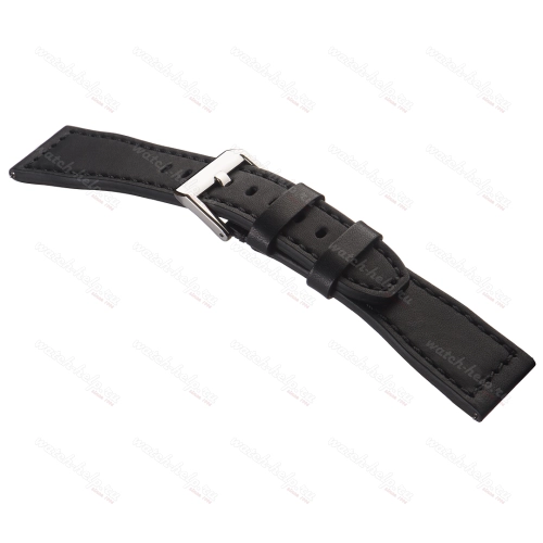 Картинка Stailer Premium 6441 Aviator new - ремешок для часов чёрный, премиальная кожа full grain растительного дубления, гладкий, Германия