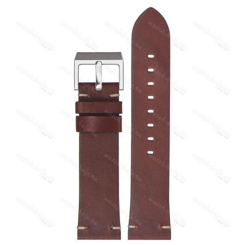 Картинка Stailer Premium 5972 Select - ремешок для часов коричневый, премиальная кожа full grain растительного дубления, гладкий, Германия