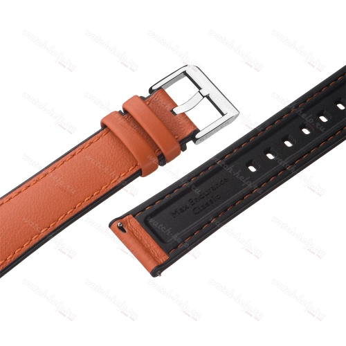 Картинка Stailer Premium 7315 Max endurance classic dani leather - ремешок для часов оранжевый/чёрный, анилиновая кожа от dani (италия), гладкий, Германия