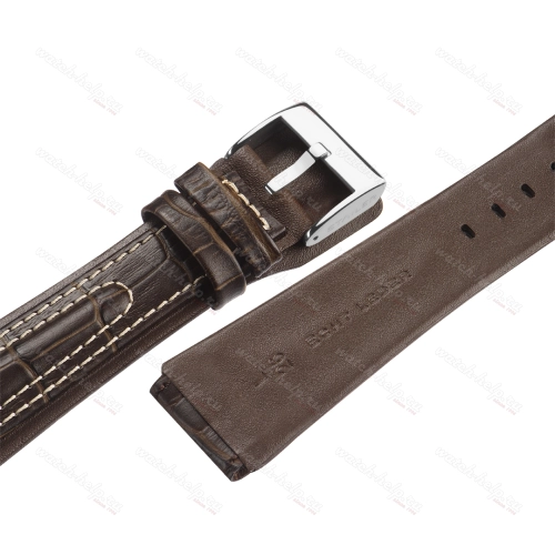 Картинка Stailer Premium 5022 Navigator - ремешок для часов коричневый, итальянская кожа растительного дубления, аллигатор, Германия