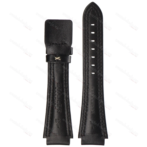 Картинка Stailer Premium 5051 Navigator - ремешок для часов чёрный, итальянская кожа растительного дубления, аллигатор, Германия