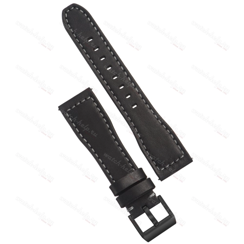 Картинка Stailer Premium 6481 Aviator new - ремешок для часов чёрный, премиальная кожа full grain растительного дубления, гладкий, Германия
