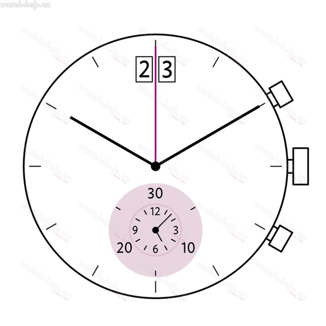 Картинка RONDA 5010.B Startech 5000 - механизм для часов кварцевый 12 ½, Швейцария