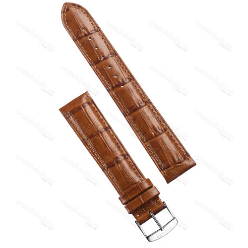 Картинка Stailer Premium 2425 Comfort - ремешок для часов светло-коричневый, итальянская кожа растительного дубления, аллигатор, Германия