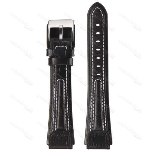 Картинка Stailer Premium 4991 Navigator - ремешок для часов чёрный, итальянская кожа растительного дубления, аллигатор, Германия