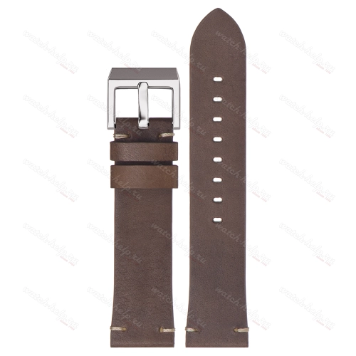 Картинка Stailer Premium 5974 Select - ремешок для часов тёмно-серый, премиальная кожа full grain растительного дубления, гладкий, Германия