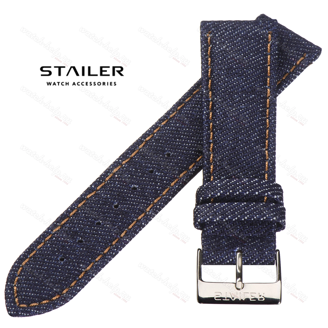 Картинка Stailer 5987 Original - ремешок для часов синий, деним, джинса, Германия