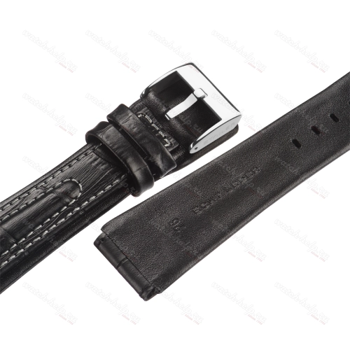 Картинка Stailer Premium 5011 Navigator - ремешок для часов чёрный, итальянская кожа растительного дубления, аллигатор, Германия