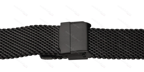 Картинка INOX PLUS M-413 Black - браслет для часов чёрный, сталь, Китай