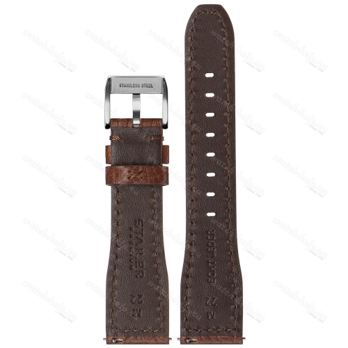 Картинка Stailer Premium 6452 Aviator new - ремешок для часов коричневый, премиальная кожа full grain растительного дубления, гладкий, Германия