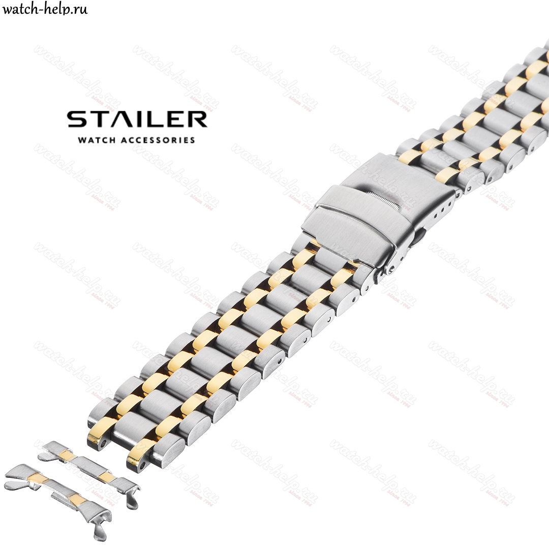 Картинка Stailer BS-84102 IPG Bicolor - браслет для часов комбинированный, сталь, Германия