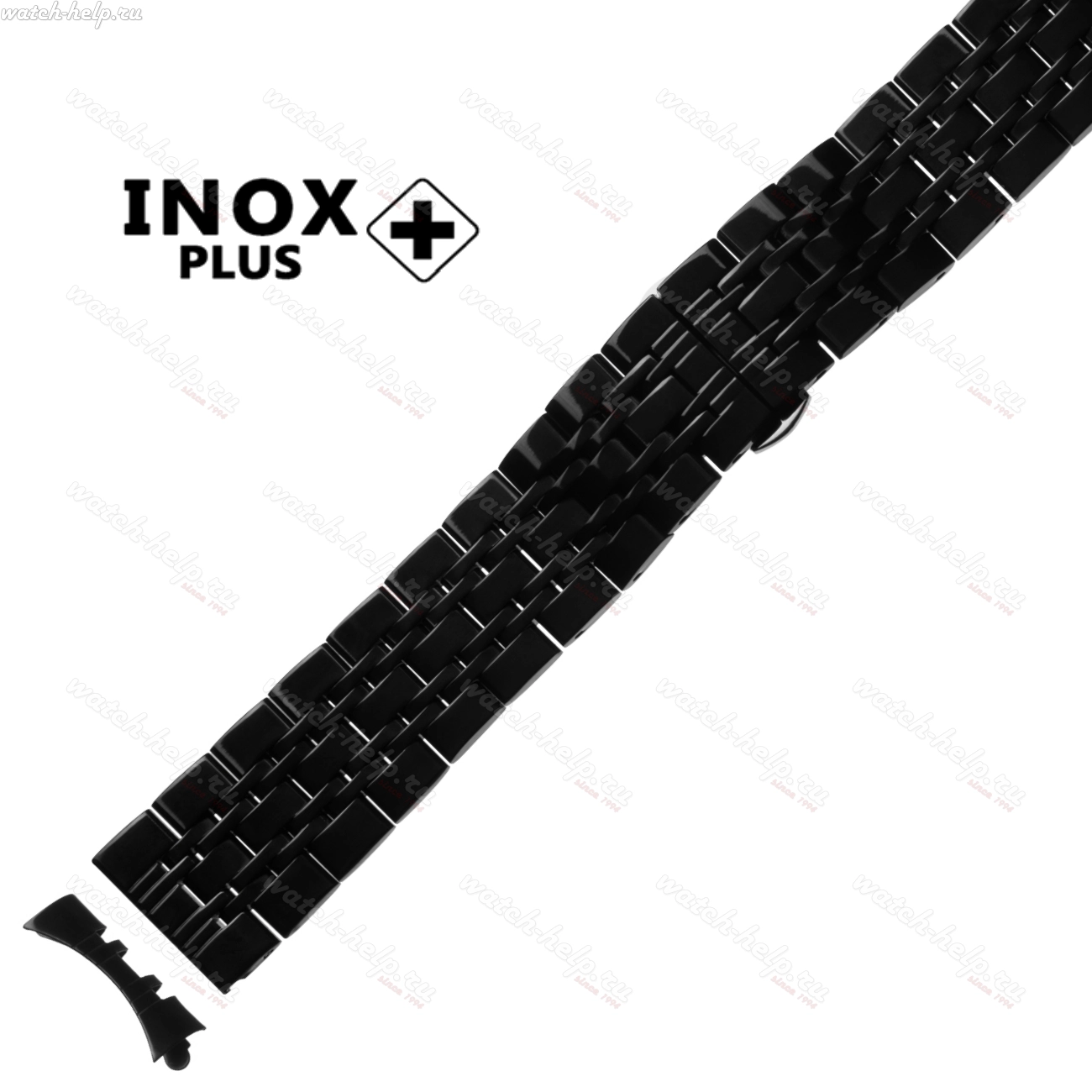 Картинка INOX PLUS S-704 IPBlack - браслет для часов, сталь, Китай