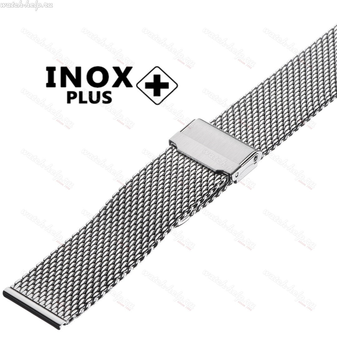 Картинка INOX PLUS M-414 Stainless steel  - браслет для часов сталь полированная, сталь, Китай