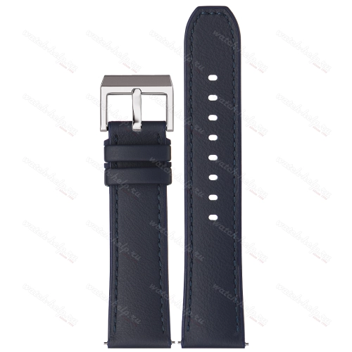 Картинка Stailer Premium 7307 Max endurance classic dani leather - ремешок для часов тёмно-синий, анилиновая кожа от dani (италия), гладкий, Германия