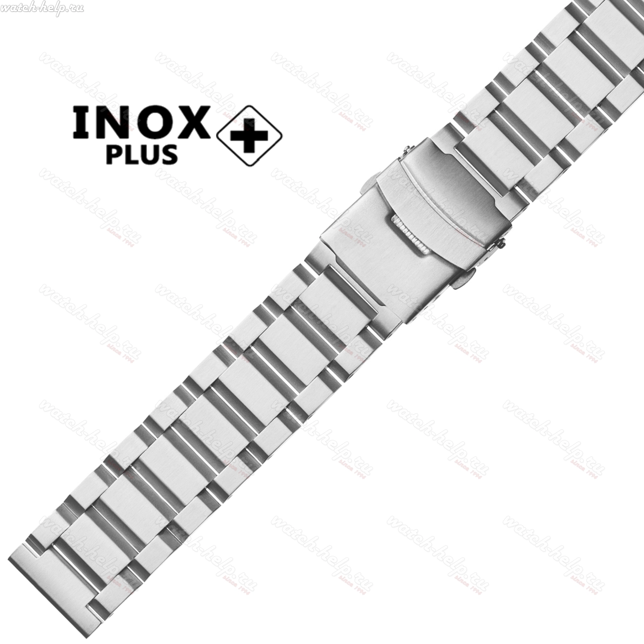 Картинка INOX PLUS G-512 Stainless steel - браслет для часов сталь матовая, сталь, Китай