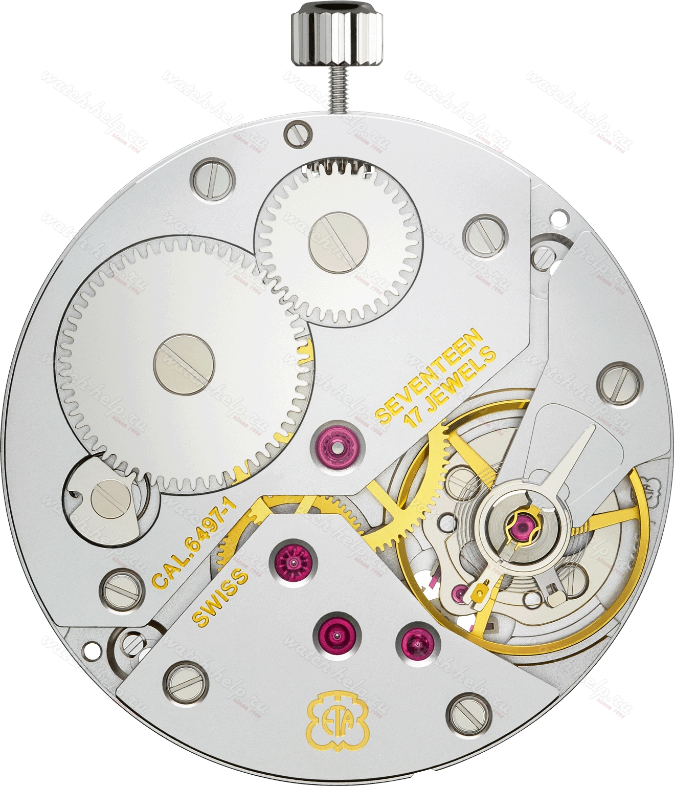 Картинка ETA 6497-1 Mecaline standard - механизм для часов механический 16 ½, Швейцария