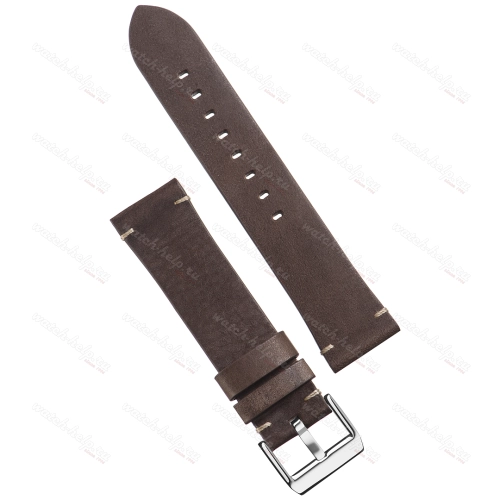 Картинка Stailer Premium 5974 Select - ремешок для часов тёмно-серый, премиальная кожа full grain растительного дубления, гладкий, Германия