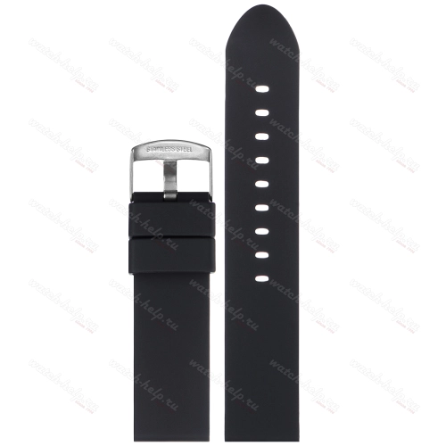 Картинка BC119 - ремешок для часов чёрный, силикон, Китай
