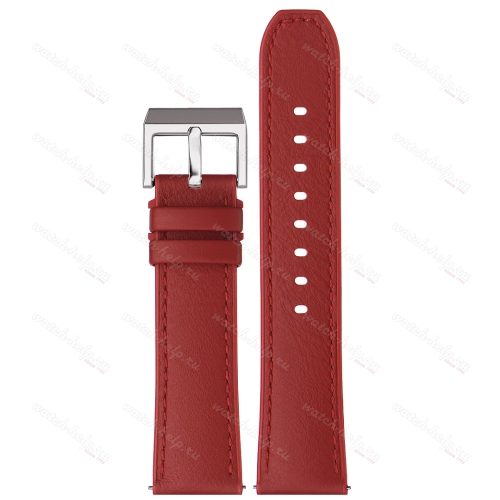 Картинка Stailer Premium 7306 Max endurance classic dani leather - ремешок для часов красный, анилиновая кожа от dani (италия), гладкий, Германия