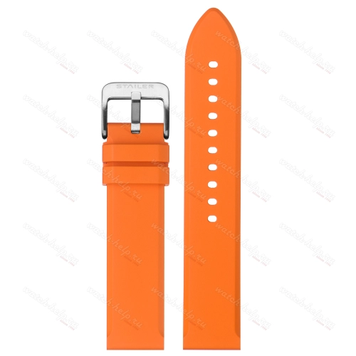 Картинка Stailer Caoutchouc CS48R Caoutchouc - ремешок для часов оранжевый, каучук, гладкий, Германия
