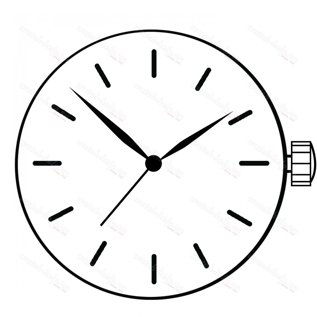 Картинка ETA 980.108 - механизм для часов кварцевый 5 ½ × 6¾, Швейцария