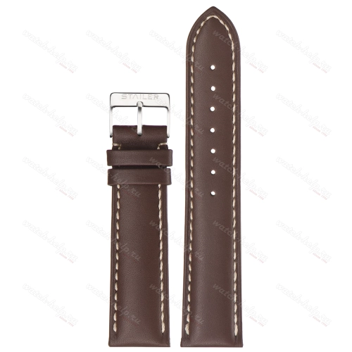 Картинка Stailer 4132 Original - ремешок для часов коричневый, кожа, гладкий, Германия