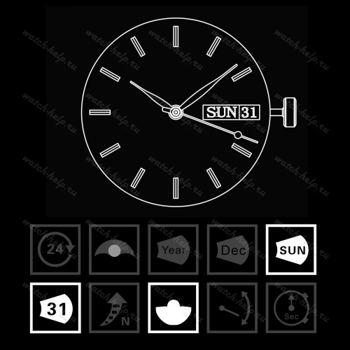 Картинка SEAGULL ST2100 TY2100 - механизм для часов кварцевый, Китай